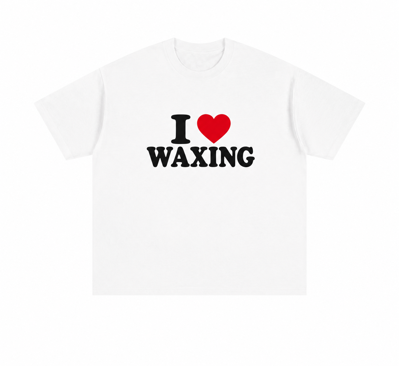 “I ❤️ WAXING” White Regular Tee