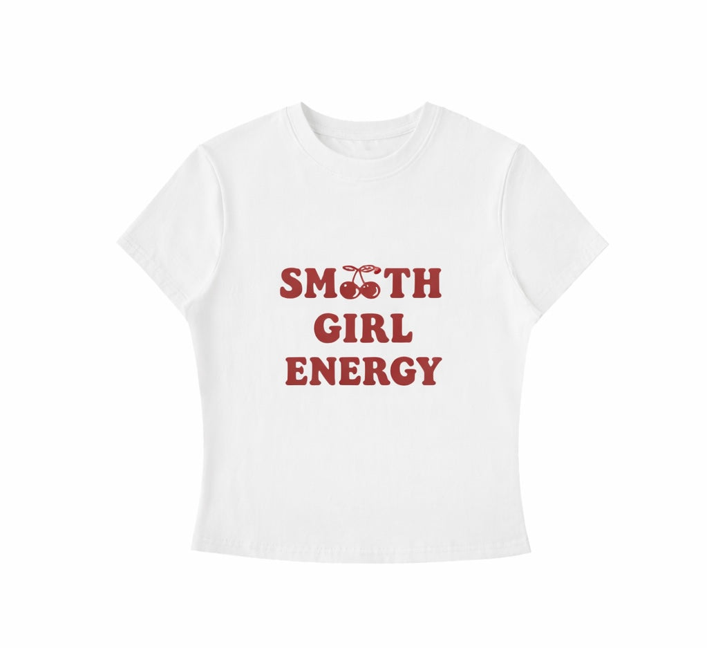 “Smooth Girl Energy” Baby T - Shirt White