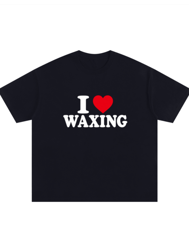 “I ❤️ WAXING” Black Regular Tee