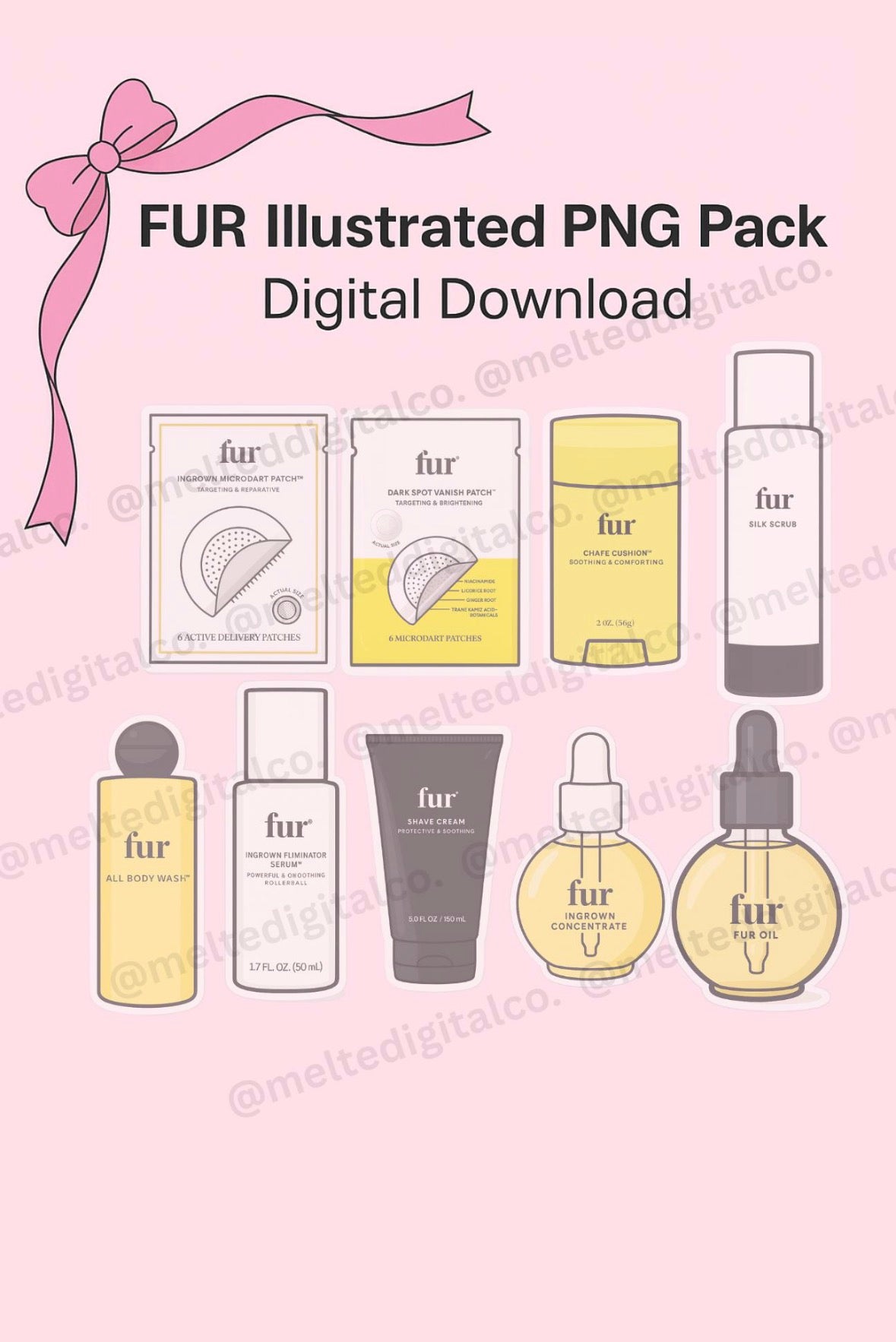 Fur Inspired Product Illustration Pack